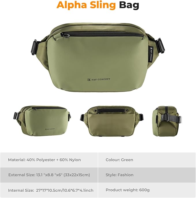 K&F CONCEPT Camera Sling Bag Crossbody Bag Waterproof Camera Shoulder Backpack - Image 7
