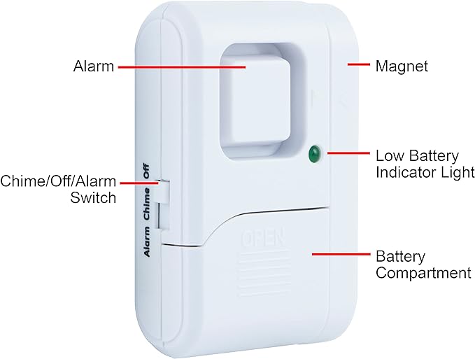 UltraPro Personal Security Window and Door Alarm, 6 Pack, DIY Protection - Image 3