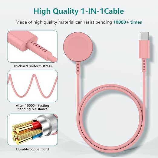 Upgraded Apple Watch Charger, Magnetic Fast Charger, USB C Charger Block Plug - Image 5