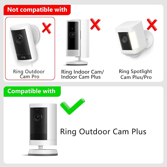 No Drill Wall Mount for Ring Outdoor Cam Plus, Easy Installation - Image 2