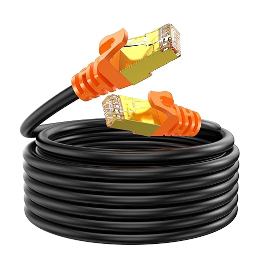 50 ft Cat 7 Ethernet Cable, Outdoor and Indoor LAN Cord by Concentrated%2Fprofessional%2Ffocu