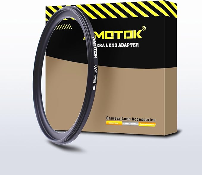 67mm Lens to 58mm Camera Lens Adapter, 67mm-58mm Filter Step-Down Ring by AMOTOK