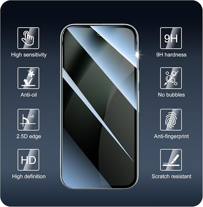 3+3-Pack, Privacy Screen Protector and Camera Lens Protector - Image 3
