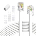 moeverEX Phone Extension Cord 15 Ft 2pcs, Telephone Cable by moeverEx