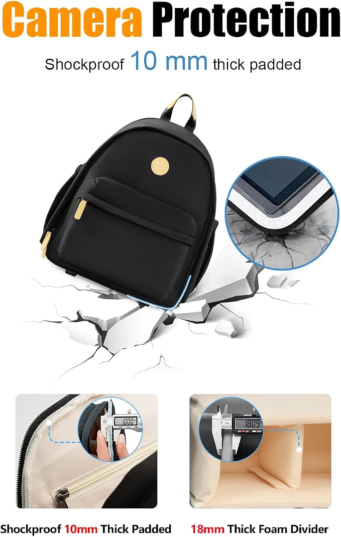 Cwatcun Camera Backpack Bag for Women, Stylish DSLR/SLR Camera Bag - Image 3