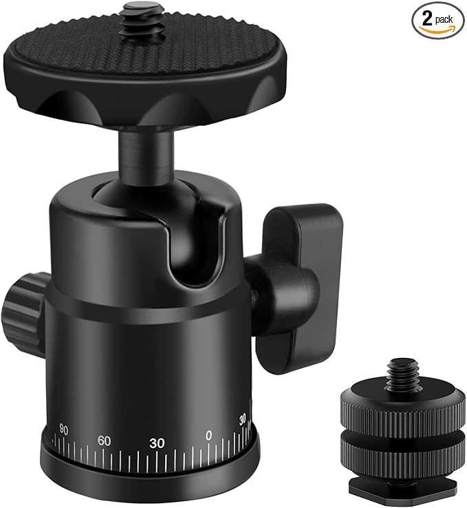 Universal 1/4" Swivel Mini Ball Head Screw Tripod Mount by EszkozTA