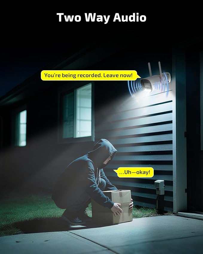 OHWOAI 《Dual Band WiFi & IP65 Waterproof》Wireless Outdoor Security Camera - Image 5