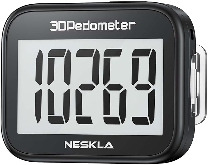 3D Pedometer for Walking, Simple Step Counter by NESKLA