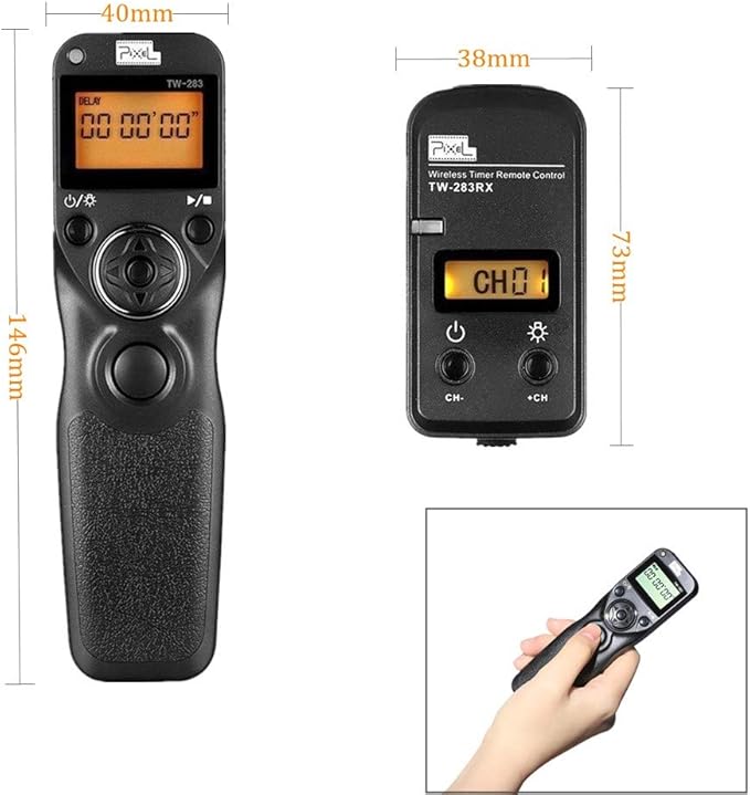 Pixel LCD Wireless Shutter Release Remote Control TW283-DC0 Compatible - Image 9