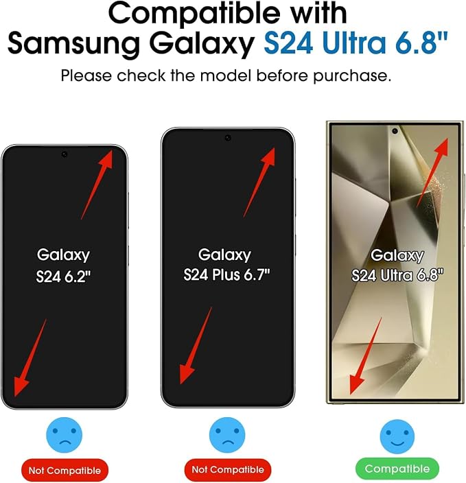 amFilm Auto-Alignment OneTouch for Samsung Galaxy S24 Ultra 6.8'' Screen - Image 2