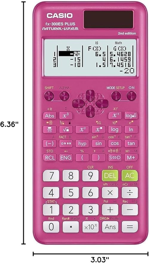 Casio fx-300ES Plus 2nd Edition Scientific Calculator, 262 Functions, Natural - Image 2