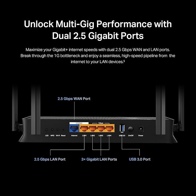 TP-Link Dual-Band BE3600 Wi-Fi 7 Router Archer BE230 | 4-Stream | 2×2.5G + 3×1G - Image 3