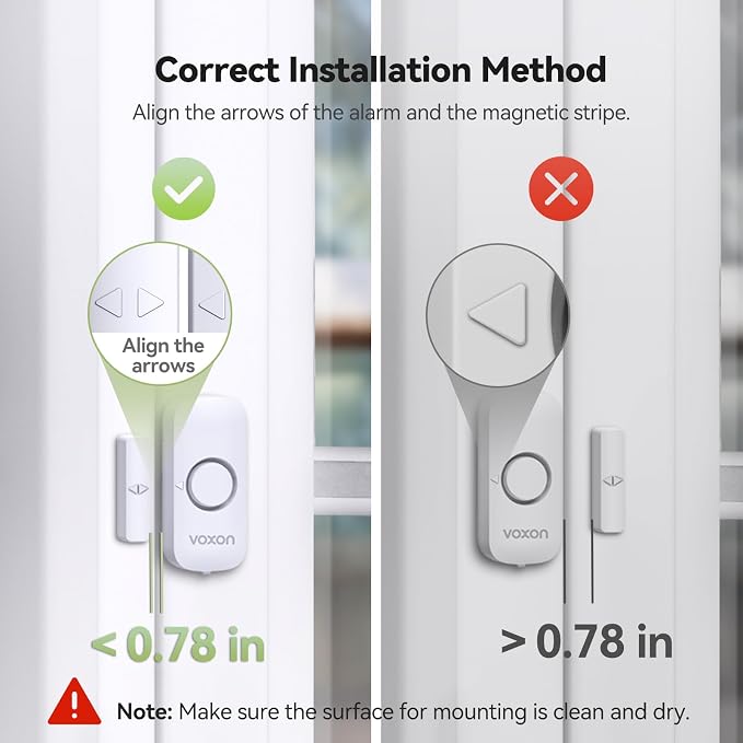 Door Alarms for Kids Safety, VOXON Window Alarm Door Alarm for Home Security - Image 6