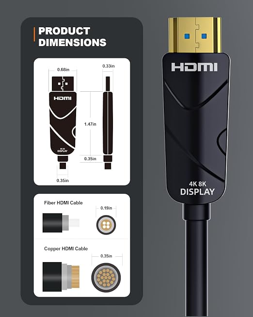 10K 8K 4K HDMI 2.1 Cable, CL3 Rated in Wall 48Gbps Ultra High Speed Cable 25 - Image 7
