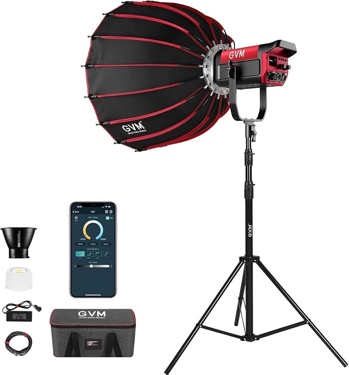 GVM 200W LED Video Light with Softbox, SD200B Photography Lighting Kit with by GVMGreatVideoMaker