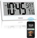 Baldr Digital Clock with Bluetooth Auto Time Sync, No App Required, Large by BaldrInc