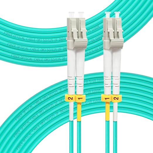 FLYPROFiber- LC to LC Fiber Patch Cable OM3 50M, Options: 0.2m-200m, 10GB/40GB by FLYPROFiber