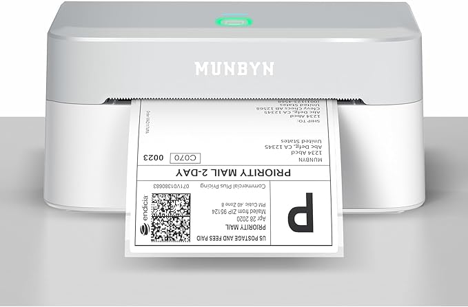 MUNBYN Bluetooth Thermal Label Printer RW403B, Wireless 4x6 Shipping Label by MUNBYN