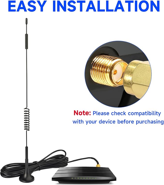 Superbat 4G LTE Antenna 7dBi Magnetic SMA Male Cellular Antenna 2-Pack - Image 5