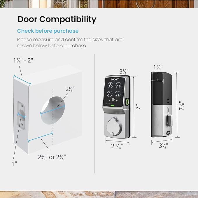Lockly Secure Pro Smart Deadbolt Lock — Fingerprint Keyless Entry, PIN Genie® - Image 8