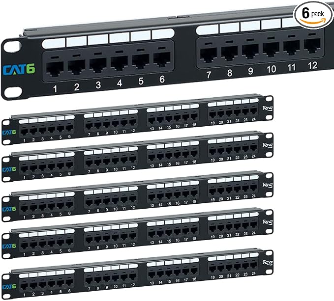 ICC CAT6 Patch Panel, UL Listed & PoE++ Rated Gigabit Applications, Rackmount by ICC