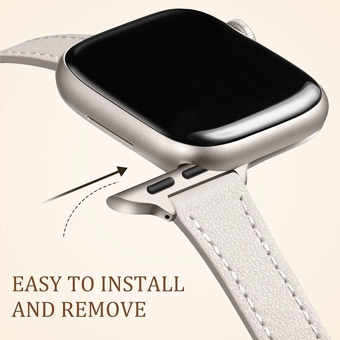 Charlam Slim Leather Band Compatible - Image 4
