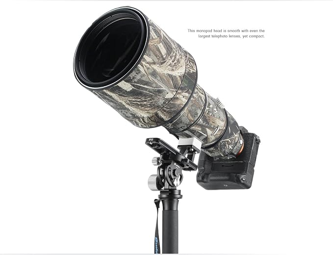Leofoto MP-284C+VH-10S Monopod and Tilt Head Set, Carbon Fiber, VH-10S Monopod - Image 6