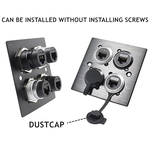 PENGLIN 2Pack RJ45 Shielded Panel Mount Coupler, Ethernet LAN Pass Through - Image 3