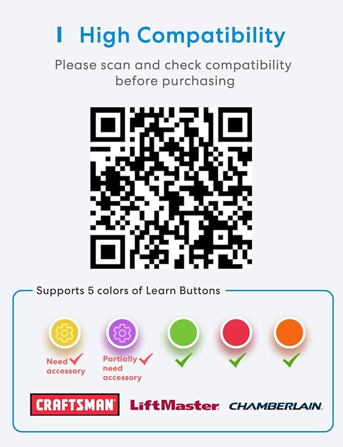 meross Smart Garage Door Opener Remote, APP Control, Compatible - Image 4