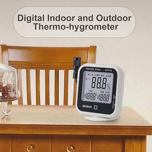 ALLOSUN Digital Thermometer Hygrometer Indoor Humidity Greenhouse Temperature - Image 7