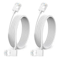 Ultra Slim 90° Degree Cat 6A Ethernet Cable Left Angled 15 Feet 2Pack, 10Gbps by DUTEVOLNS