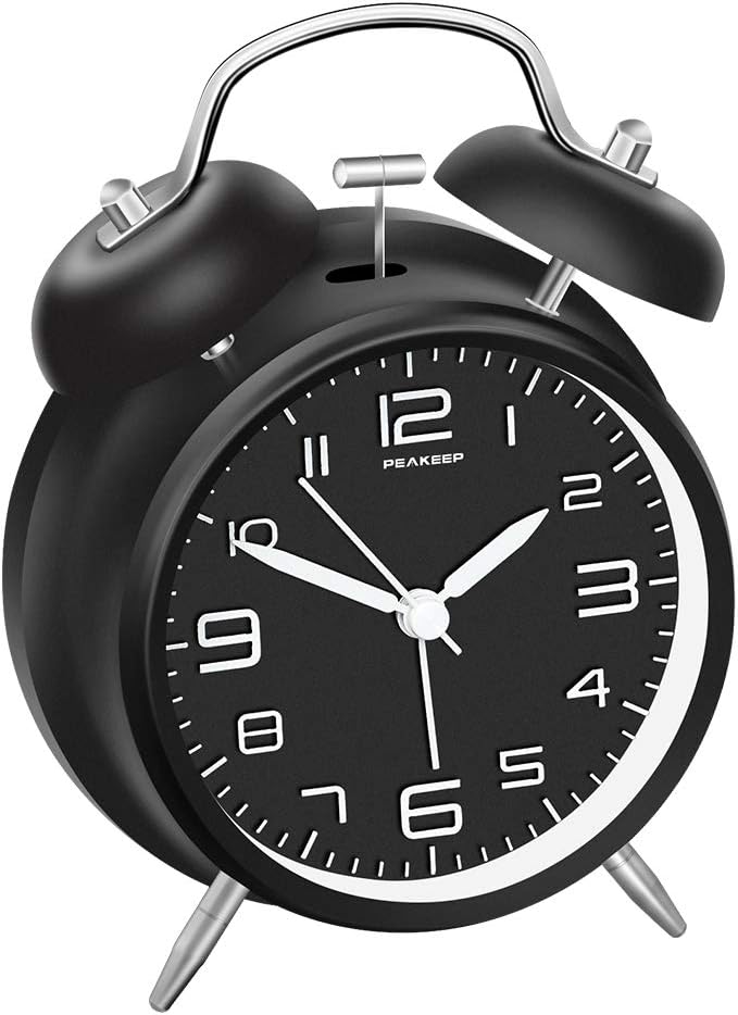 Peakeep 4 Inches Twin Bell Loud Alarm Clock by PEAKEEP