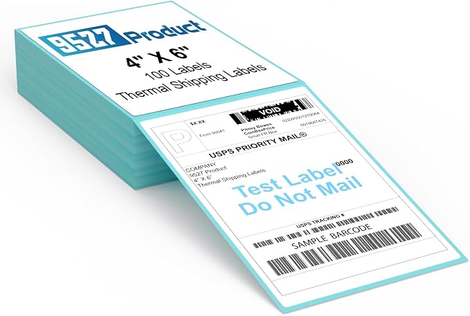 9527 Product Fanfold 4 x 6 Direct Thermal Labels by 9527+Product