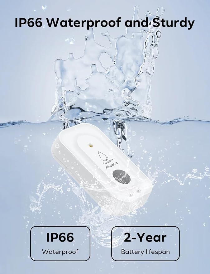 MAXCIO Water Leak Detectors 3 Pack, 110dB Adjustable Smart Water Sensor - Image 6