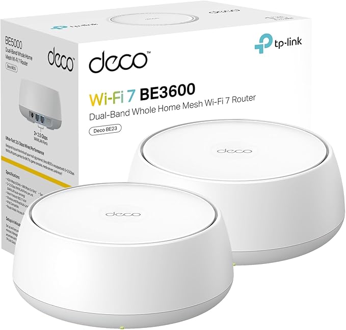 TP-Link Deco 7 BE23 Dual-Band BE3600 WiFi 7 Mesh Wi-Fi System | 4-Stream 3.6 by TP-Link