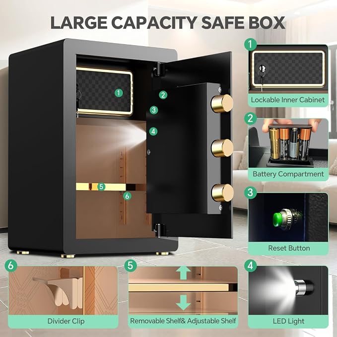 Safe Box with Digital Keypad & Alarm System - Image 8