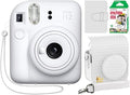 Fujifilm Instax Mini 12 Instant Camera Clay White + Minimate Custom Designed by FUJIFILM