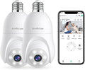 Armorcope 2K Light Bulb Security Camera, 360° Motion Tracking 2.4Ghz WiFi by Armorcope