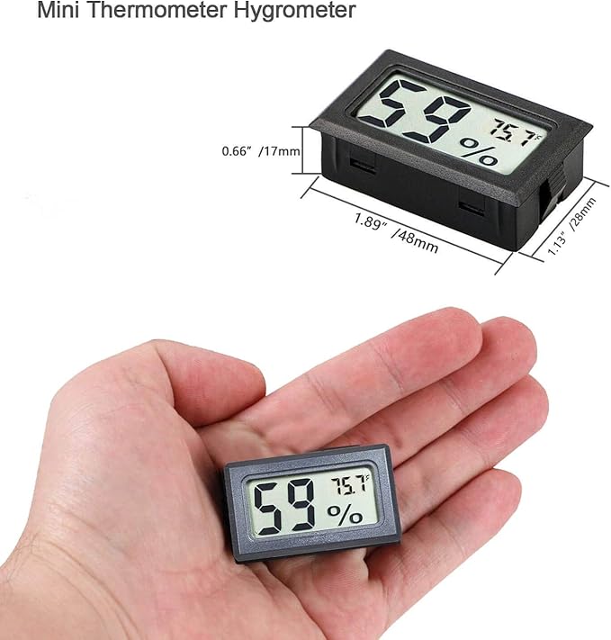 Goabroa Mini Hygrometer Thermometer Digital Indoor Humidity Gauge Monitor - Image 2