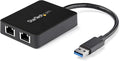 StarTech.com USB 3.0 to Dual Port Gigabit Ethernet Adapter NIC by StarTech
