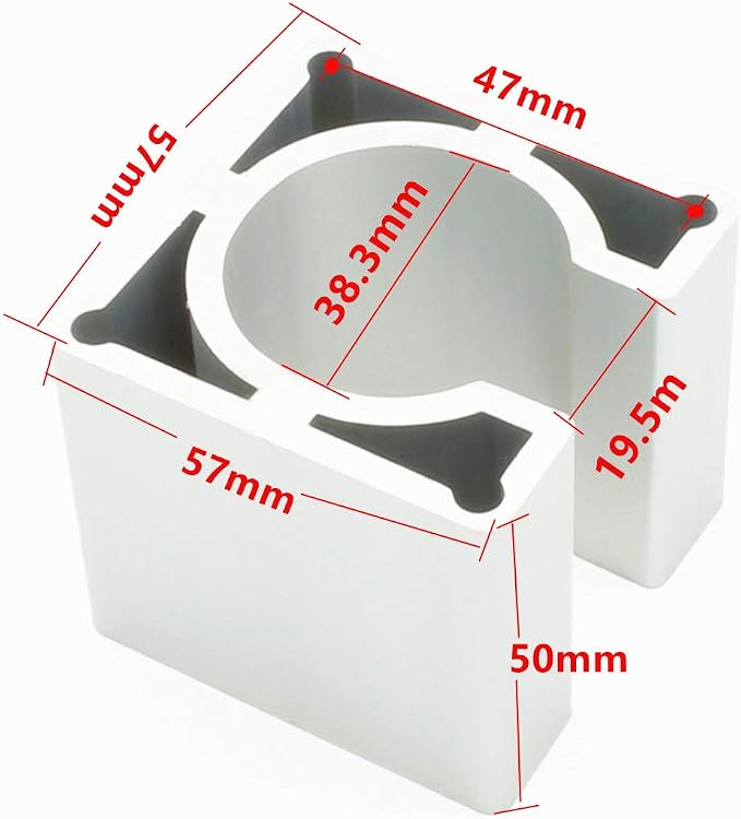 RATTMMOTOR Nema23 Stepper Motor Mount Bracket, Aluminium Alloy Mounting Bracket - Image 4
