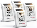 BALDR 4-Pack Digital Hygrometer Thermometer, Solar Power by BaldrInc