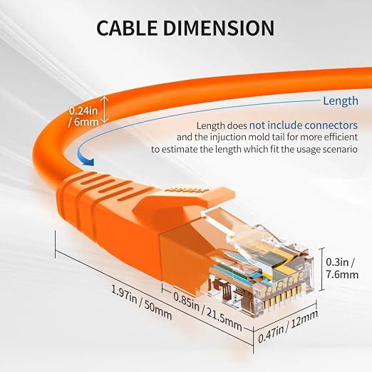 Cat6 Ethernet Cable 2 Feet 10 Pack Network RJ45 Cat6 Internet Patch Cable - Image 6