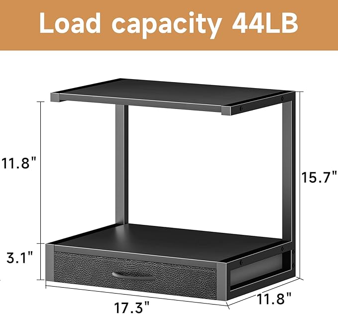 YAOHUOO 2-Tier Desktop Printer Stand - Image 6
