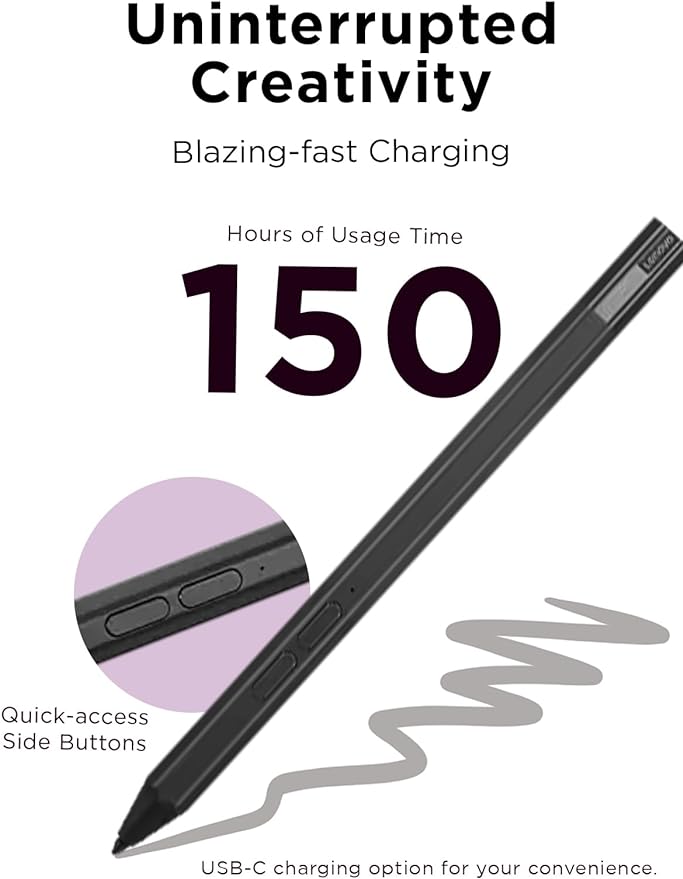 Lenovo Precision Pen 2 – USB-C Charging – Tilt Recognition – Pen is Only - Image 3