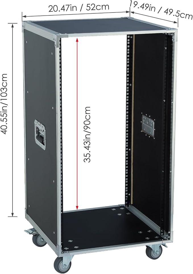 AV Gear Rack 20U Home Audio & Video Stage Stereo Equipment Storage Cabinet - Image 9