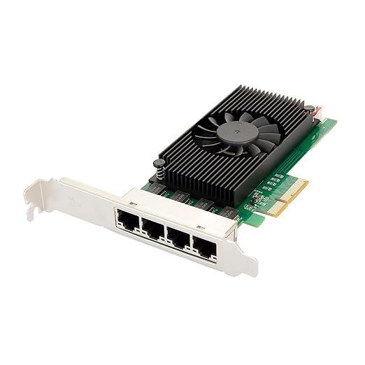 Quad 2.5 Gigabit Ethernet PCI-E Network Expansion Card RJ45 LAN Adapter Low by IOCrest