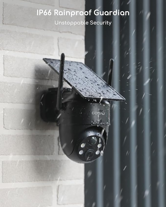 COOAU Solar Security Cameras Wireless Outdoor – Low-Light Rechargeable​​ - Image 8