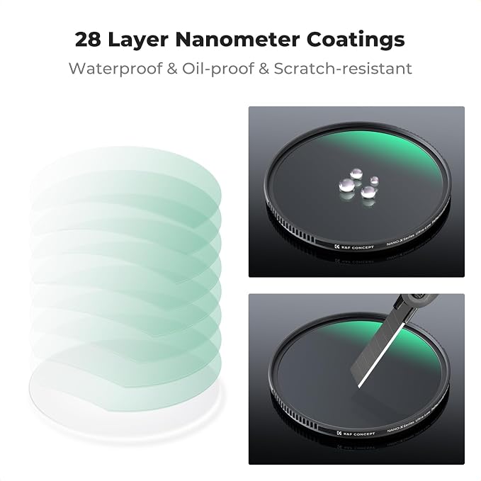 K&F CONCEPT 52mm Shockproof & Ultra Low Reflectivity MCUV Lens Protection Filter - Image 6