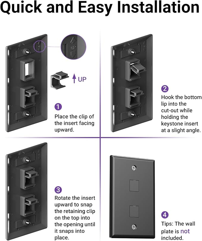 VCE UL Listed Blank Keystone Jack Inserts - Image 9